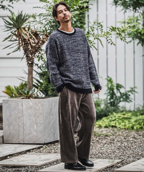 CAMBIO(カンビオ)の「mp13927-chenille Fabric Two Tuck Pants ツータックパンツ(その他パンツ・メンズ・ブラック/ブラウン/グレー・M/L)」の7枚目の写真