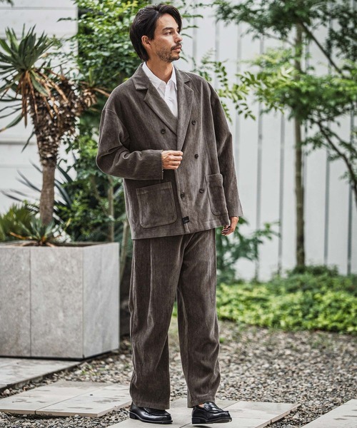 CAMBIO(カンビオ)の「mp13927-chenille Fabric Two Tuck Pants ツータックパンツ(その他パンツ・メンズ・ブラック/ブラウン/グレー・M/L)」の8枚目の写真