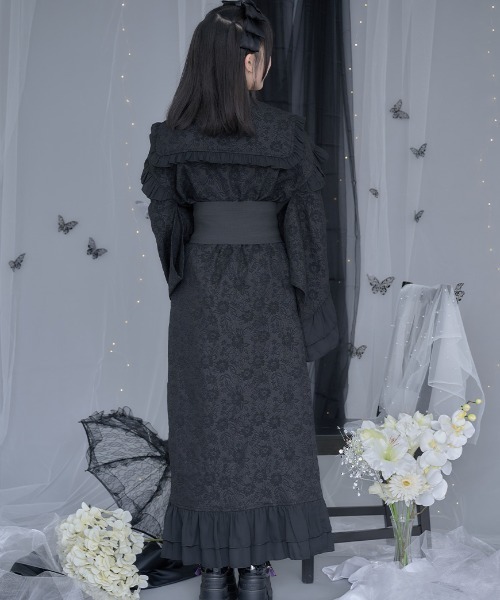 handmade‼️浴衣生地〜セットアップ❗️　サイズ130 セール】『ililil/イルイルイル』【たおやか地雷ちゃん着物風