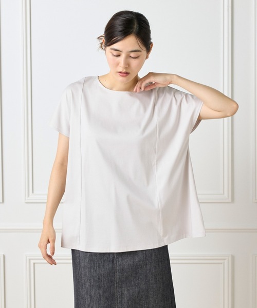 I.T.'S international(イッツインターナショナル)の「【接触冷感】裾フレアプルオーバー(Tシャツ/カットソー・レディース・モカ/ラベンダー/ブラック/グレー/ブラウン・フリー)」の3枚目の写真