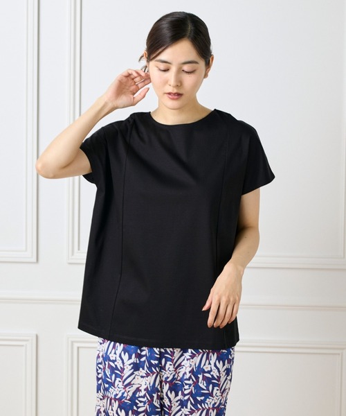 I.T.'S international(イッツインターナショナル)の「【接触冷感】裾フレアプルオーバー(Tシャツ/カットソー・レディース・モカ/ラベンダー/ブラック/グレー/ブラウン・フリー)」の2枚目の写真