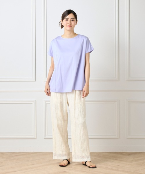 I.T.'S international(イッツインターナショナル)の「【接触冷感】裾フレアプルオーバー(Tシャツ/カットソー・レディース・モカ/ラベンダー/ブラック/グレー/ブラウン・フリー)」の15枚目の写真