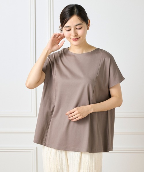 I.T.'S international(イッツインターナショナル)の「【接触冷感】裾フレアプルオーバー(Tシャツ/カットソー・レディース・モカ/ラベンダー/ブラック/グレー/ブラウン・フリー)」の18枚目の写真