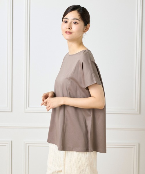 I.T.'S international(イッツインターナショナル)の「【接触冷感】裾フレアプルオーバー(Tシャツ/カットソー・レディース・モカ/ラベンダー/ブラック/グレー/ブラウン・フリー)」の19枚目の写真