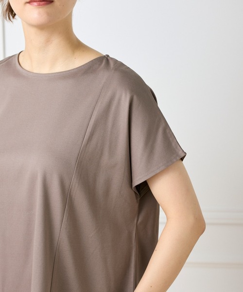 I.T.'S international(イッツインターナショナル)の「【接触冷感】裾フレアプルオーバー(Tシャツ/カットソー・レディース・モカ/ラベンダー/ブラック/グレー/ブラウン・フリー)」の22枚目の写真
