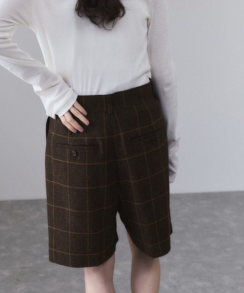ADAM ET ROPE'(アダムエロペ)の「ツイード&チェックショートパンツ(その他パンツ・レディース・ブラウン/グレー・36/38)」の12枚目の写真