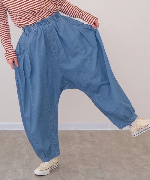 mililopiulu/ミリロピュール バルーンゆるタック デニムパンツ