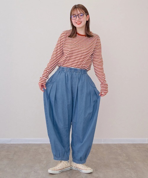 セール】mililopiulu/ミリロピュール バルーンゆるタック デニム