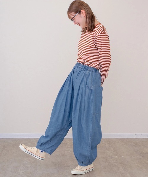 mililopiulu/ミリロピュール バルーンゆるタック デニムパンツ