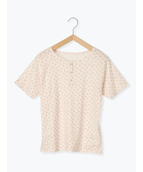 ehka sopo（エヘカソポ）の「小花柄ヘンリーネックカットソー（Tシャツ/カットソー・レディース・パープル/イエロー/ブルー/ピンク・F）」の20枚目の写真