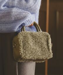 le.coeur blanc | ボアコンビ2WAYミニボストン(ボストンバッグ)