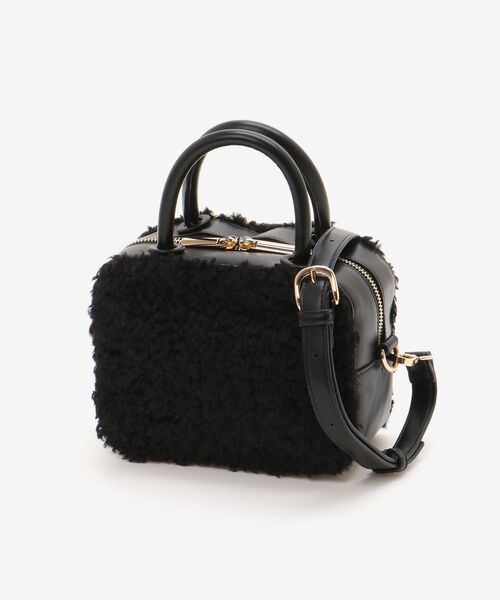 le.coeur blanc（ルクールブラン）の「ボアコンビ2WAYミニボストン（ボストンバッグ・レディース・オリーブ/ブラック・FREE）」の5枚目の写真