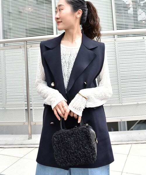 le.coeur blanc（ルクールブラン）の「ボアコンビ2WAYミニボストン（ボストンバッグ・レディース・オリーブ/ブラック・FREE）」の12枚目の写真