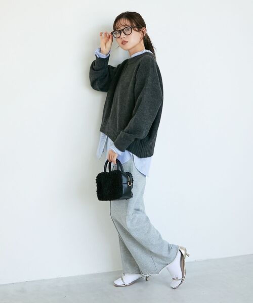 le.coeur blanc（ルクールブラン）の「ボアコンビ2WAYミニボストン（ボストンバッグ・レディース・オリーブ/ブラック・FREE）」の16枚目の写真