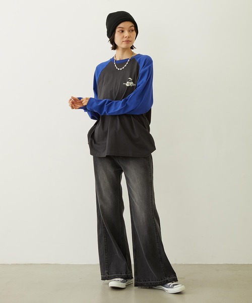 MILKFED.(ミルクフェド)の「CHERRY FLOCK PRINT B/B TEE(Tシャツ/カットソー・レディース・オフホワイト/オートミール/チャコール・M/L)」の6枚目の写真