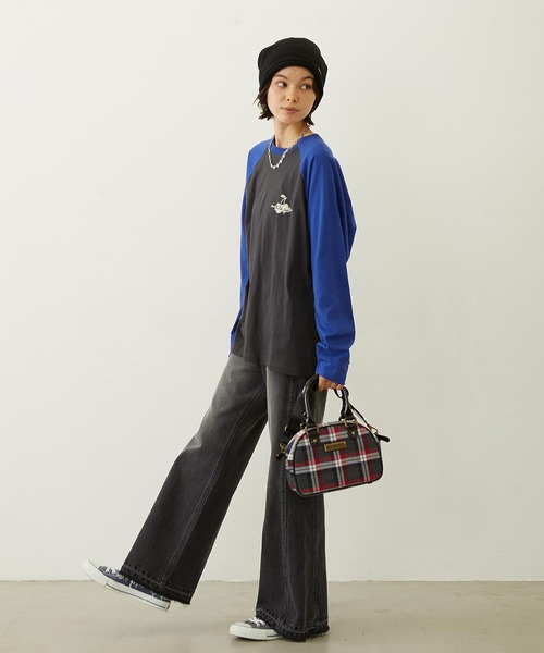 MILKFED.(ミルクフェド)の「CHERRY FLOCK PRINT B/B TEE(Tシャツ/カットソー・レディース・オフホワイト/オートミール/チャコール・M/L)」の7枚目の写真