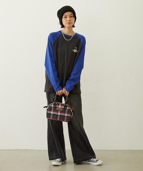 MILKFED.(ミルクフェド)の「CHERRY FLOCK PRINT B/B TEE(Tシャツ/カットソー・レディース・オフホワイト/オートミール/チャコール・M/L)」の8枚目の写真