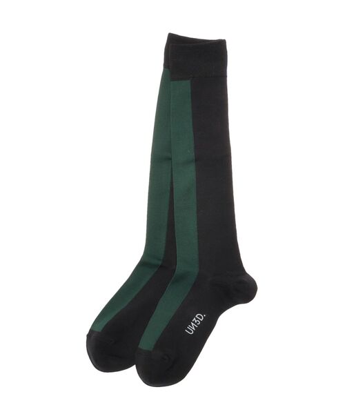 UN3D.（アンスリード）の「BI-COLOR HIGH SOCKS / バイカラーハイソックス（ソックス/靴下・レディース・グレー/ブラック/ネイビー・FREE）」の20枚目の写真