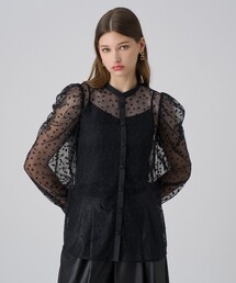 レオパードプリントリボンタイブラウス（シャツ/ブラウス）｜ANAYI