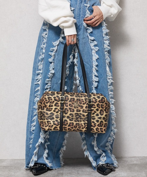 EVRIS(エヴリス)の「【EVRIS/エブリス】SUNNY Wベルトラージハンドバッグ(ハンドバッグ・レディース・レオパード/ダークブラウン/ブラック・FREE)」の1枚目の写真