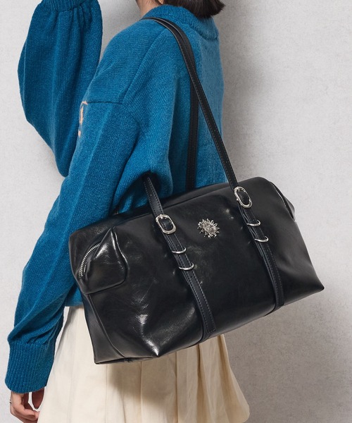 EVRIS(エヴリス)の「【EVRIS/エブリス】SUNNY Wベルトラージハンドバッグ(ハンドバッグ・レディース・レオパード/ダークブラウン/ブラック・FREE)」の2枚目の写真