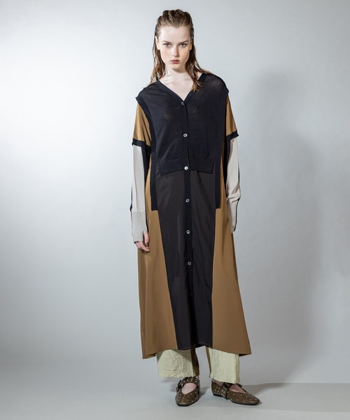 OSMOSIS（オズモーシス）の「2WAYバイカラーニットワンピース（ニット/セーター・レディース・その他/ブラック/アイボリー・ONE SIZE）」の9枚目の写真