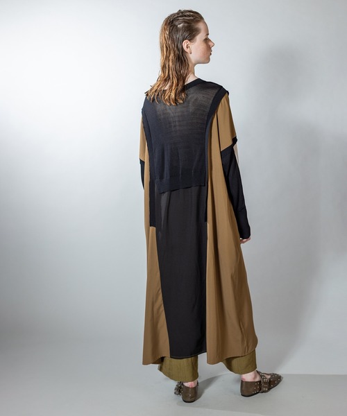 OSMOSIS（オズモーシス）の「2WAYバイカラーニットワンピース（ニット/セーター・レディース・その他/ブラック/アイボリー・ONE SIZE）」の12枚目の写真