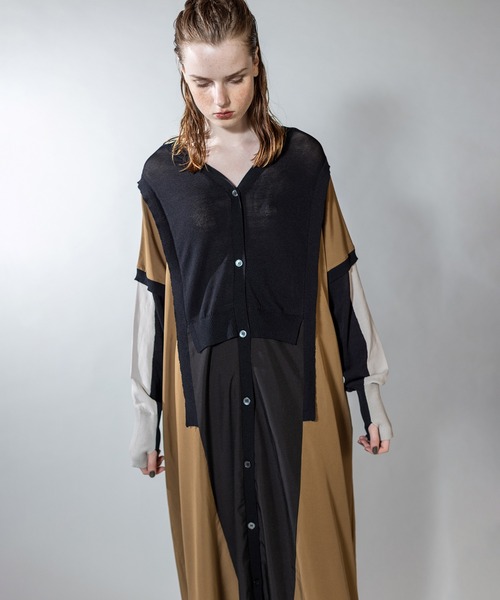 OSMOSIS（オズモーシス）の「2WAYバイカラーニットワンピース（ニット/セーター・レディース・その他/ブラック/アイボリー・ONE SIZE）」の13枚目の写真