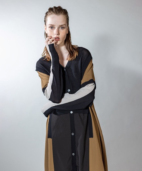 OSMOSIS（オズモーシス）の「2WAYバイカラーニットワンピース（ニット/セーター・レディース・その他/ブラック/アイボリー・ONE SIZE）」の14枚目の写真