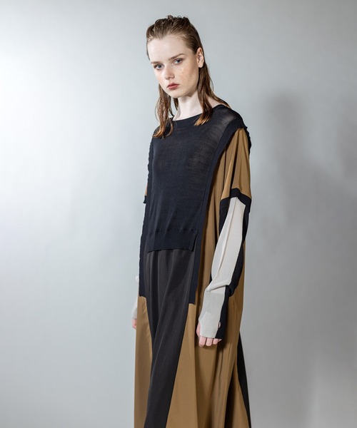 オズモーシス（OSMOSIS）/2WAYバイカラーニットワンピース セール】2WAYバイカラーニットワンピース（ニット/セーター）｜OSMOSIS