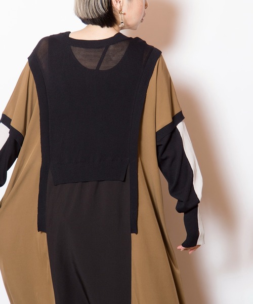 OSMOSIS（オズモーシス）の「2WAYバイカラーニットワンピース（ニット/セーター・レディース・その他/ブラック/アイボリー・ONE SIZE）」の20枚目の写真