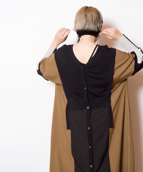 OSMOSIS（オズモーシス）の「2WAYバイカラーニットワンピース（ニット/セーター・レディース・その他/ブラック/アイボリー・ONE SIZE）」の22枚目の写真