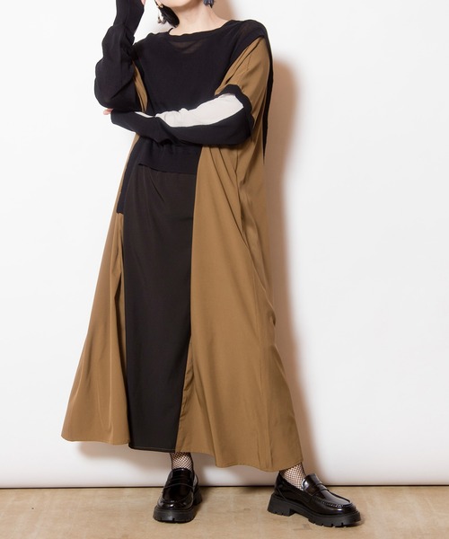 セール】2WAYバイカラーニットワンピース（ニット/セーター）｜OSMOSIS