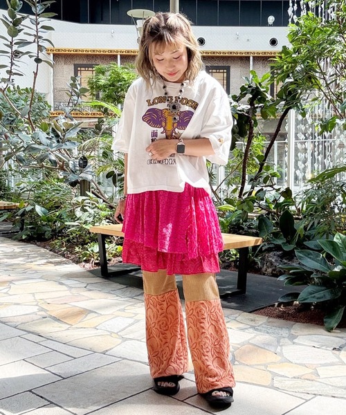 チャイハネ（チャイハネ）の「【チャイハネ】ラダーナロングレギンス（レギンス/スパッツ・レディース・グリーン/ブルー/オレンジ・FREE）」の8枚目の写真