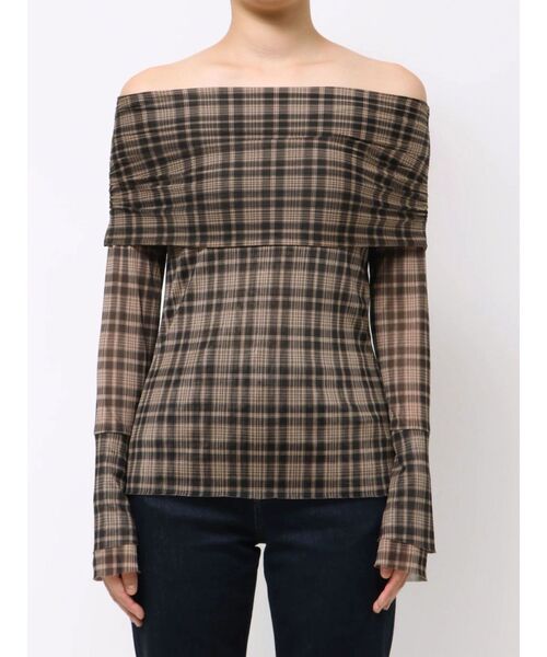 完売　ラグナムーン　フレアスリーブオフショルチュールトップス LAGUNAMOON（ラグナムーン）の「フレアスリーブオフショル