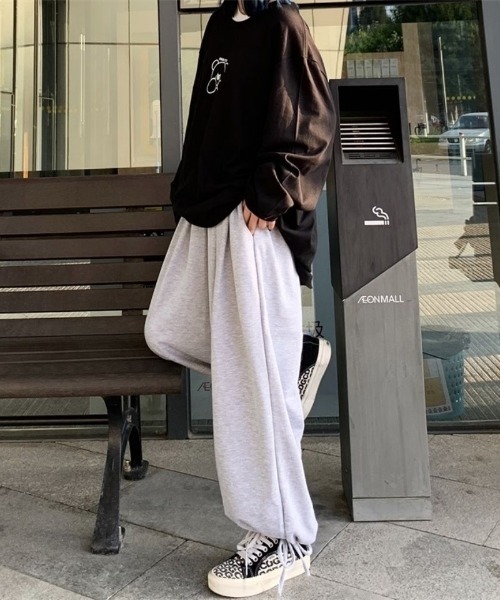 SHEPP(シープ)の「ドローコード ルーズシルエットスウェットパンツ(スウェットパンツ・メンズ・グレー/ブラック・L/M)」の7枚目の写真