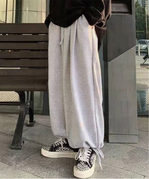 SHEPP(シープ)の「ドローコード ルーズシルエットスウェットパンツ(スウェットパンツ・メンズ・グレー/ブラック・L/M)」の6枚目の写真