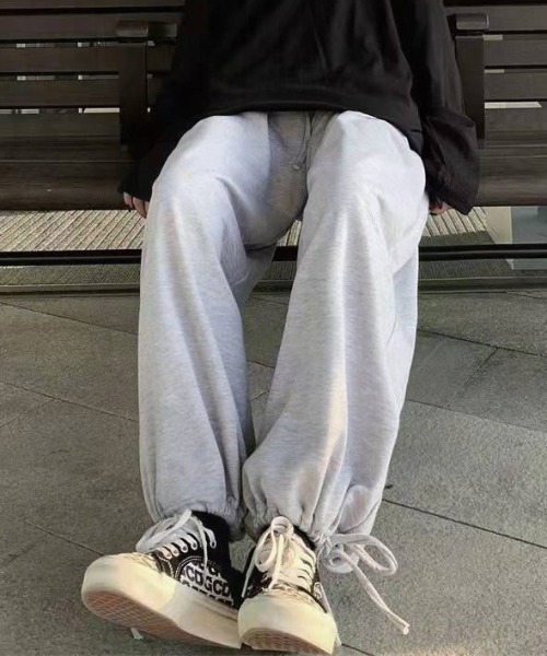 SHEPP(シープ)の「ドローコード ルーズシルエットスウェットパンツ(スウェットパンツ・メンズ・グレー/ブラック・L/M)」の9枚目の写真