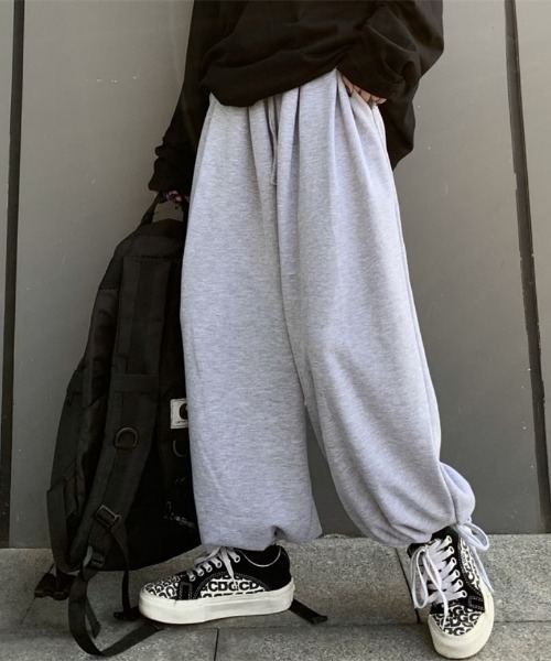 SHEPP(シープ)の「ドローコード ルーズシルエットスウェットパンツ(スウェットパンツ・メンズ・グレー/ブラック・L/M)」の10枚目の写真