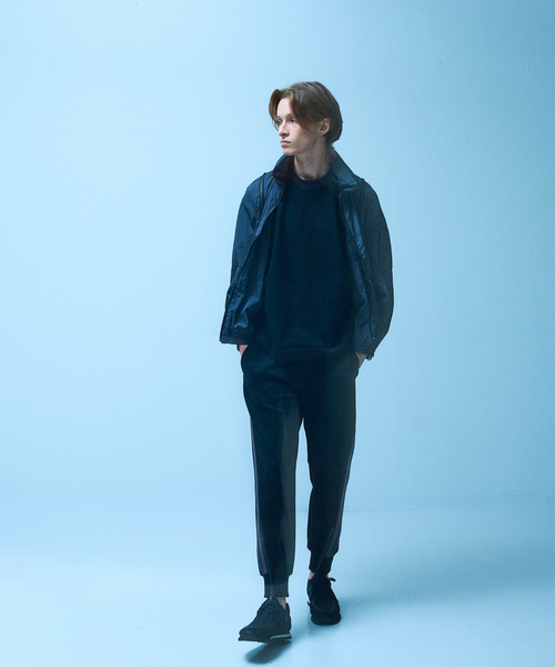 5351 POUR LES HOMMES（ゴーサンゴーイチプールオム）の「【セットアップ対応】ストレッチ スウェード ジョガーパンツ（スウェットパンツ・メンズ・ブラック/ライトグレー/ダークネイビー・44/46/48/50）」の14枚目の写真