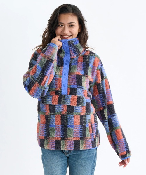 BILLABONG（ビラボン）の「BILLABONG レディース 24B411506-SWITCHBACK PULLOVER FLC スウェットジャケット 【2025年秋冬モデル】/ビラボン総柄アノラックデザインスタンドカラーフリーストップス（その他アウター・レディース・レッド系その他/マルチ/ブラック系その他・MEDIUM）」の3枚目の写真