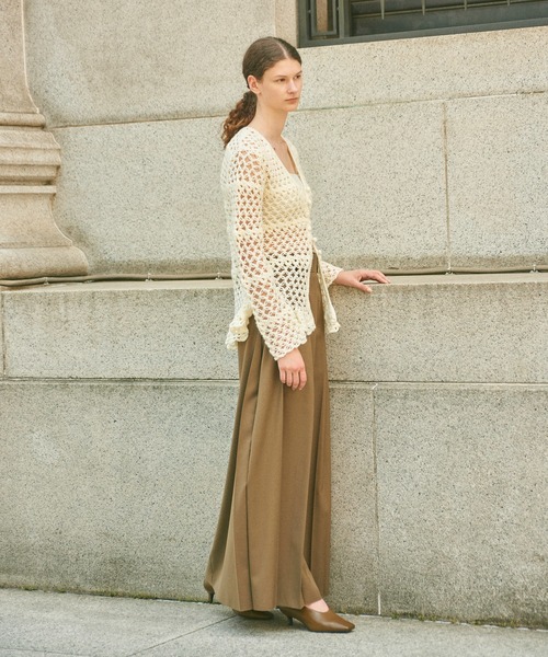 ADAM ET ROPE'(アダムエロペ)の「【EMOELLE】クロシェカーディガン(カーディガン/ボレロ・レディース・グレー/キナリ・FREE)」の16枚目の写真