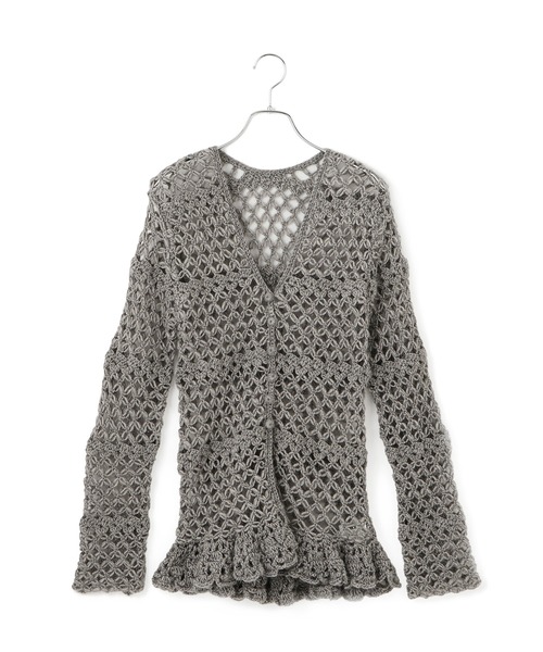 ADAM ET ROPE'(アダムエロペ)の「【EMOELLE】クロシェカーディガン(カーディガン/ボレロ・レディース・グレー/キナリ・FREE)」の20枚目の写真