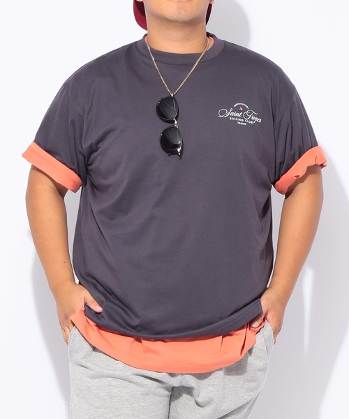 B&T CLUB(ビーティークラブ)の「Tシャツ メンズ 大きいサイズ サマーバケーション プリント 半袖Tシャツ B&T CLUB (ビーアンドティークラブ)(Tシャツ/カットソー・メンズ・ダークグレー/ブルー・X1(3L~4L)/X2(4L~5L)/X3(6L~7L))」の7枚目の写真