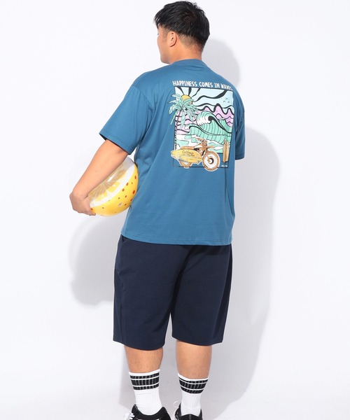 B&T CLUB(ビーティークラブ)の「Tシャツ メンズ 大きいサイズ サマーバケーション プリント 半袖Tシャツ B&T CLUB (ビーアンドティークラブ)(Tシャツ/カットソー・メンズ・ダークグレー/ブルー・X1(3L~4L)/X2(4L~5L)/X3(6L~7L))」の15枚目の写真