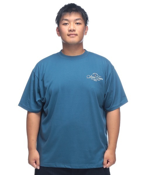 B&T CLUB(ビーティークラブ)の「Tシャツ メンズ 大きいサイズ サマーバケーション プリント 半袖Tシャツ B&T CLUB (ビーアンドティークラブ)(Tシャツ/カットソー・メンズ・ダークグレー/ブルー・X1(3L~4L)/X2(4L~5L)/X3(6L~7L))」の17枚目の写真