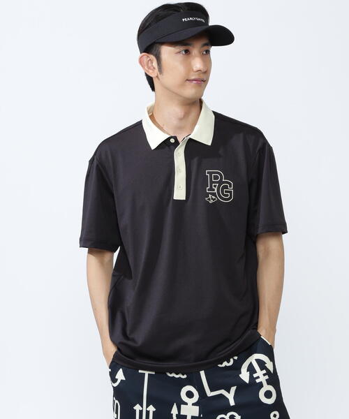 PEARLY GATES パーリーゲイツ 半袖ポロシャツ ヤシの木 グラデーション