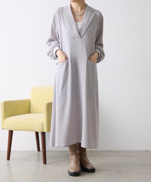 セール】Vネックワンピース【SUM1 STYLE(スミスタイル)】（ワンピース