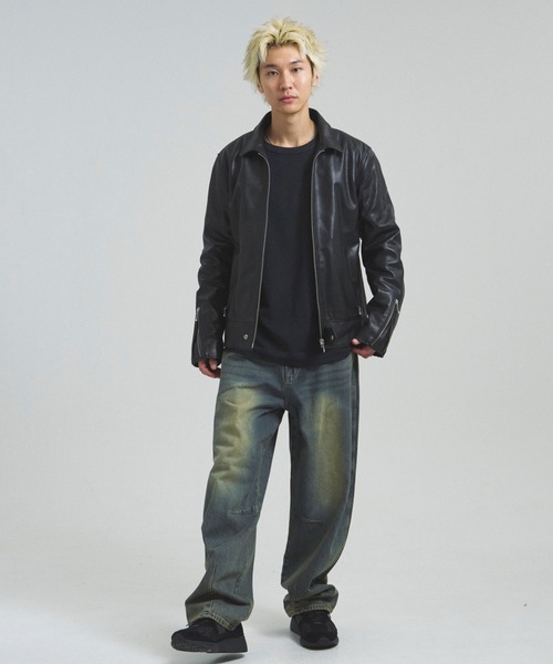 JE-BUFFARO CALF シングルライダース（ライダースジャケット