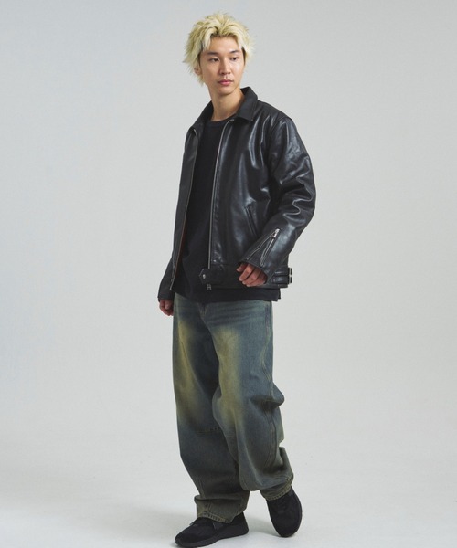 JE-BUFFARO CALF シングルライダース（ライダースジャケット